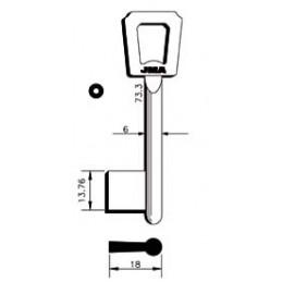 LLAVE GORJA LATON MACHO 17G...